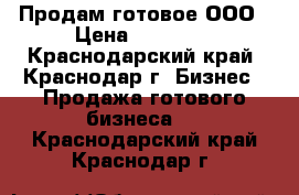 Продам готовое ООО › Цена ­ 25 000 - Краснодарский край, Краснодар г. Бизнес » Продажа готового бизнеса   . Краснодарский край,Краснодар г.